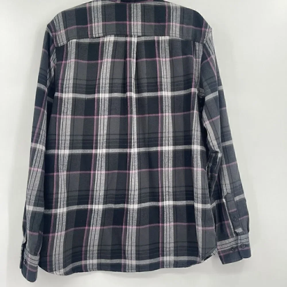 The North Face Fawn Grey Arroyo Flannel Casual Button-Down Shirt Size Medium